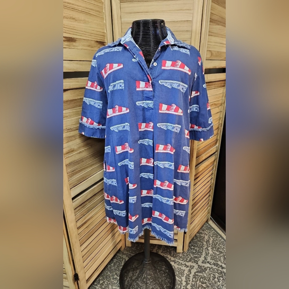 Dizzy Lizzie Dress Sneakers Novelty Print size Large